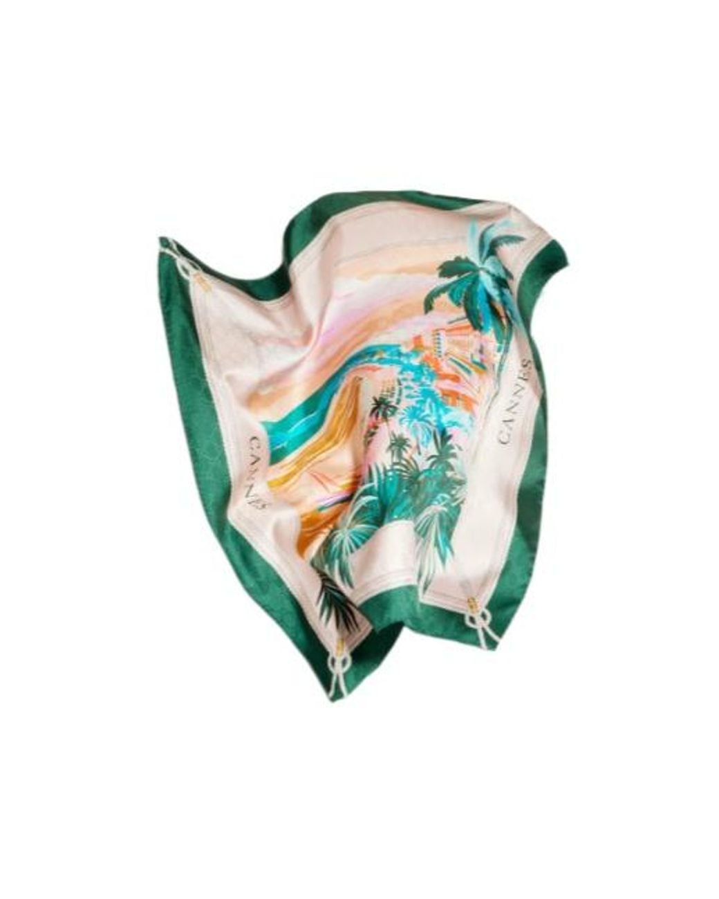Gucci Blue Printed 'Cannes' Silk Carré