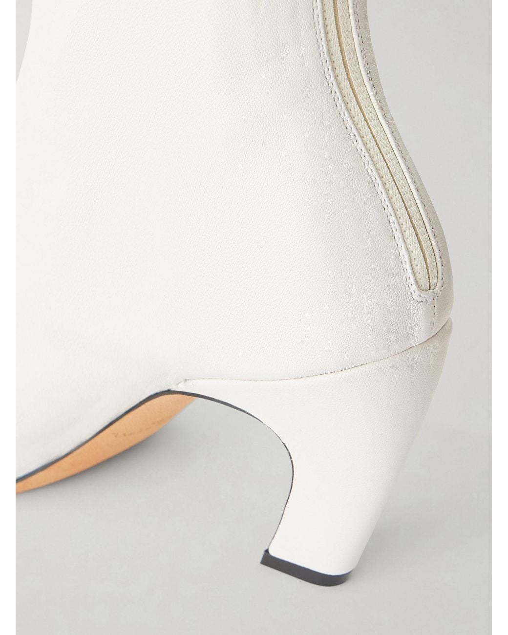 Le Monde Beryl White Soft Leather Boots