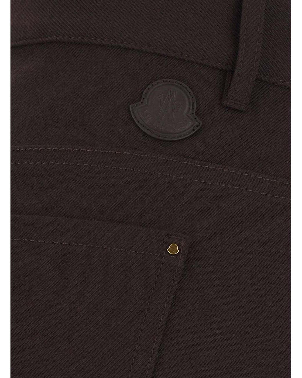 Moncler Brown Straight-Leg Pleated Trousers