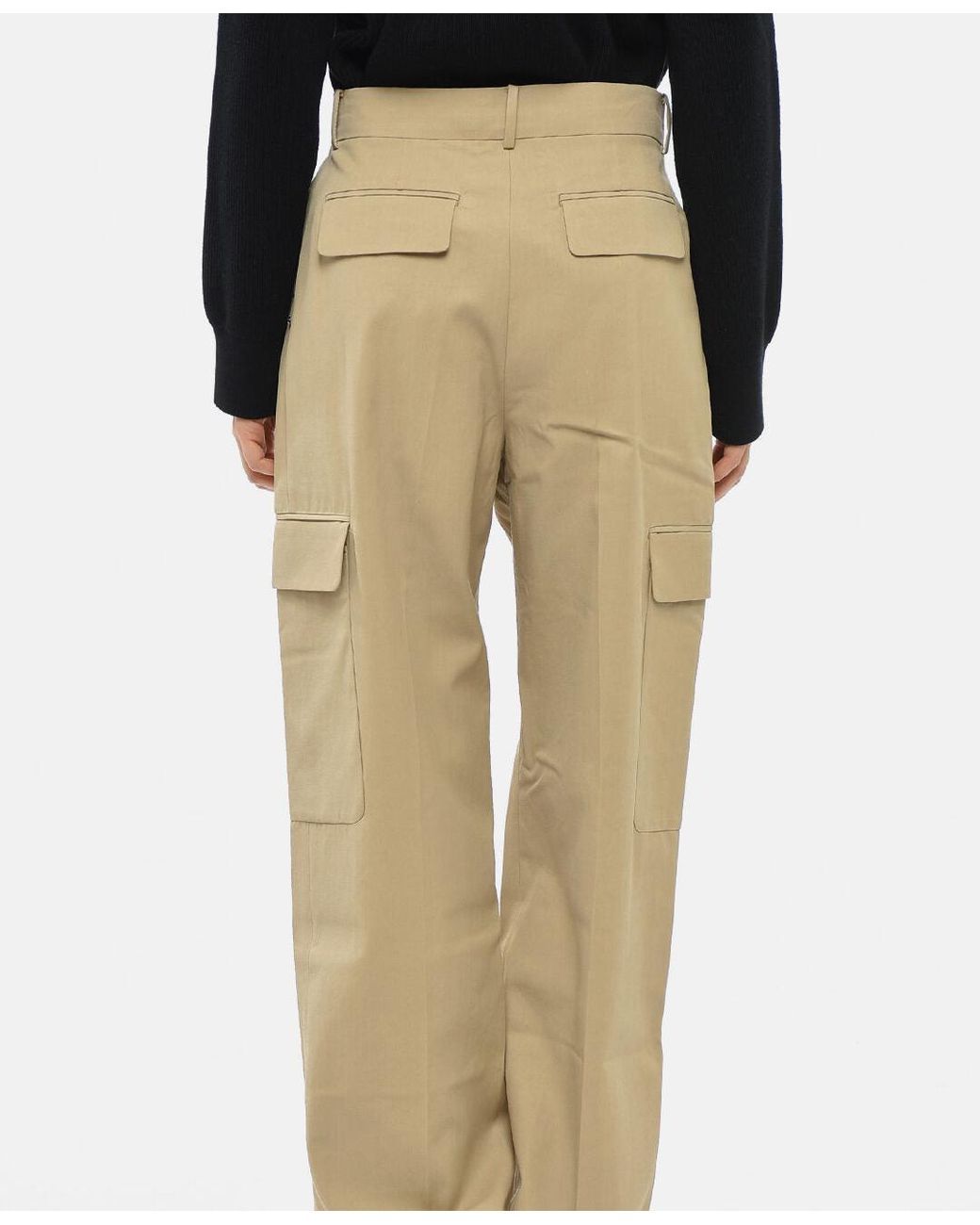 Max Mara Natural Jacopo Double-Pleated Cargo Trousers