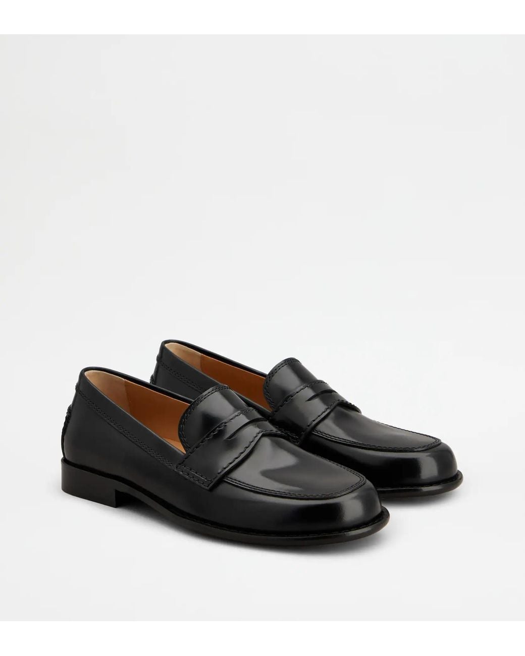 Tod's Black Dots Round-Toe Loafers