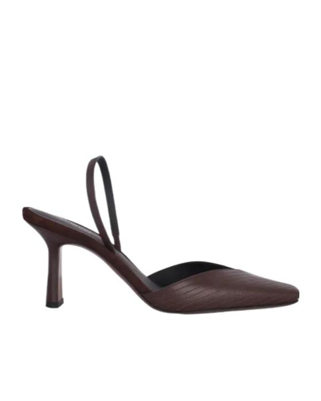 Neous Brown Slingback Heeled Pumps