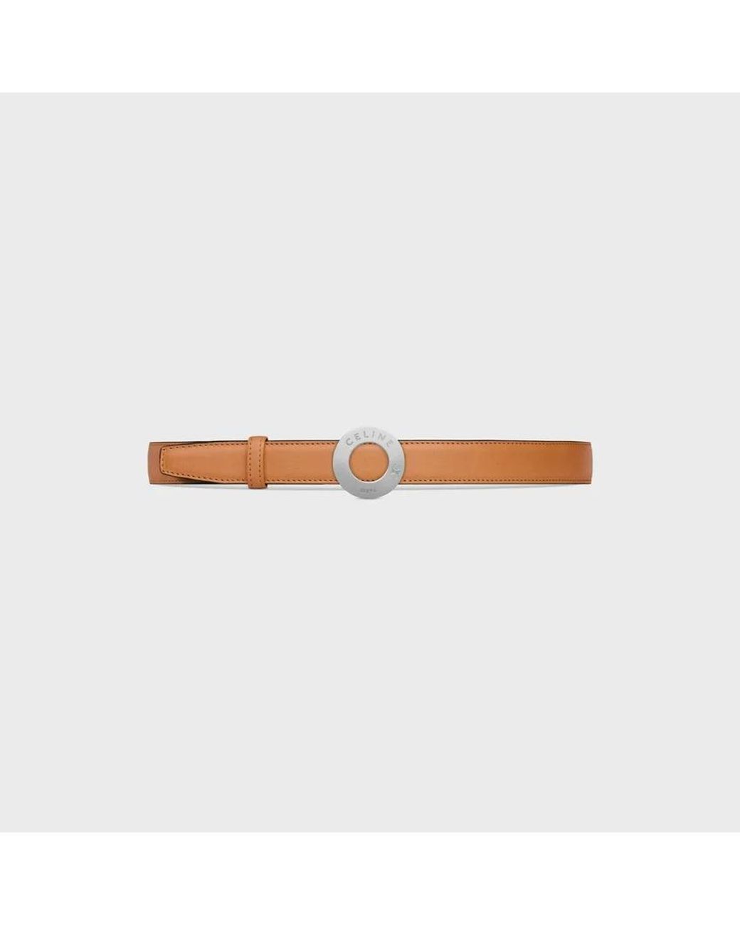 Céline White Round Toggle Fasteners And Double-Sided Belt