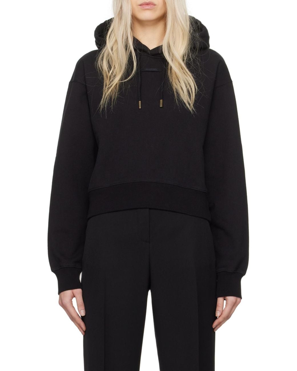 Jacquemus Black 'Le Hoodie Gros Grain' Hoodie With Logo Patch