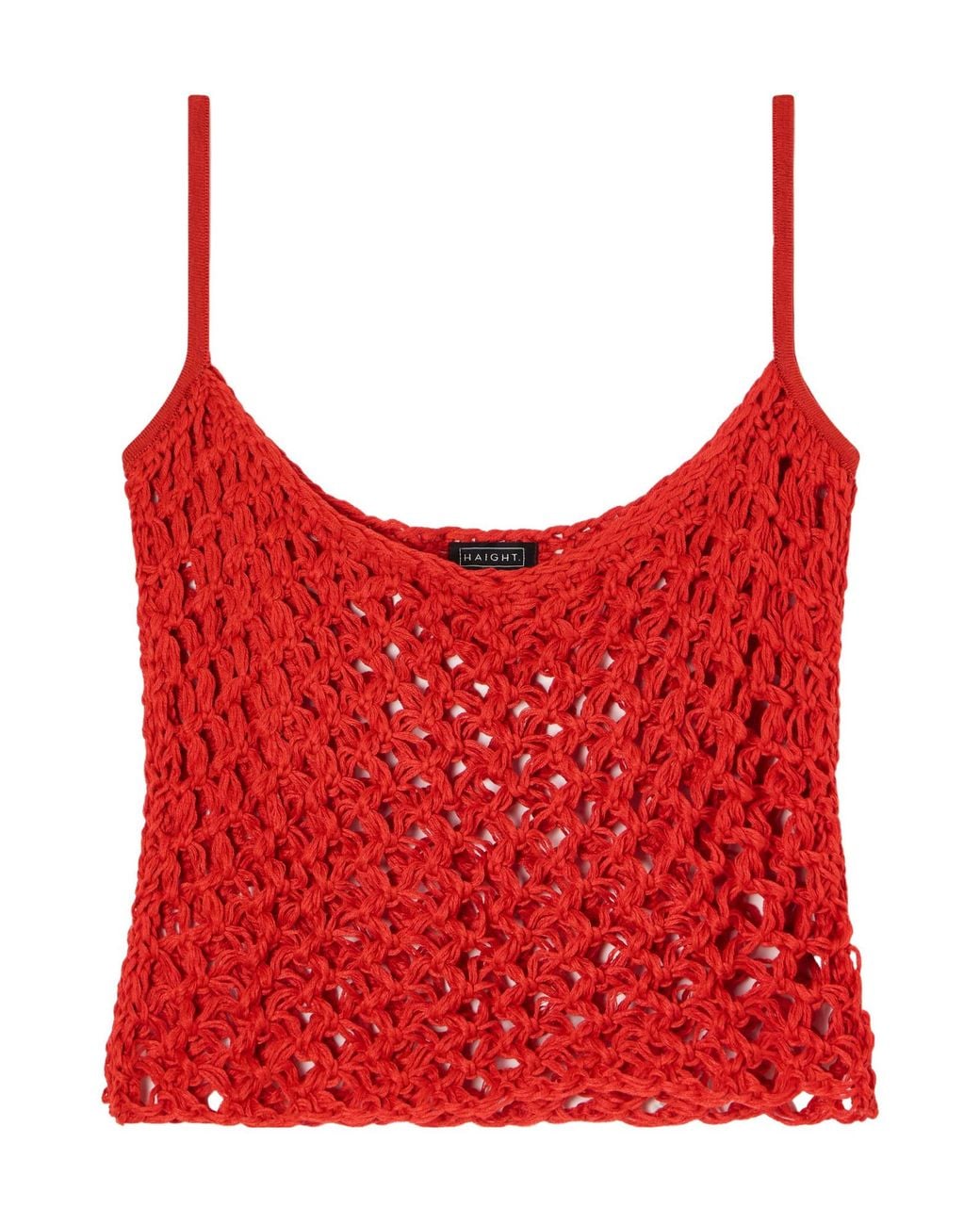 Haight Red Open-Knit Tank