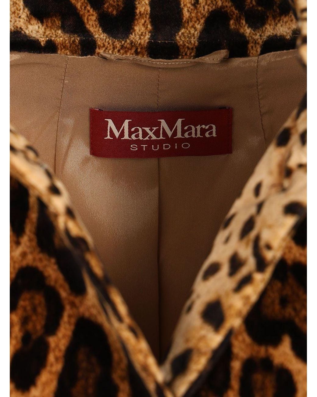 Max Mara Brown マックスマーラ スタジオ ムステドロ クロップド アニマルプリントジャケット