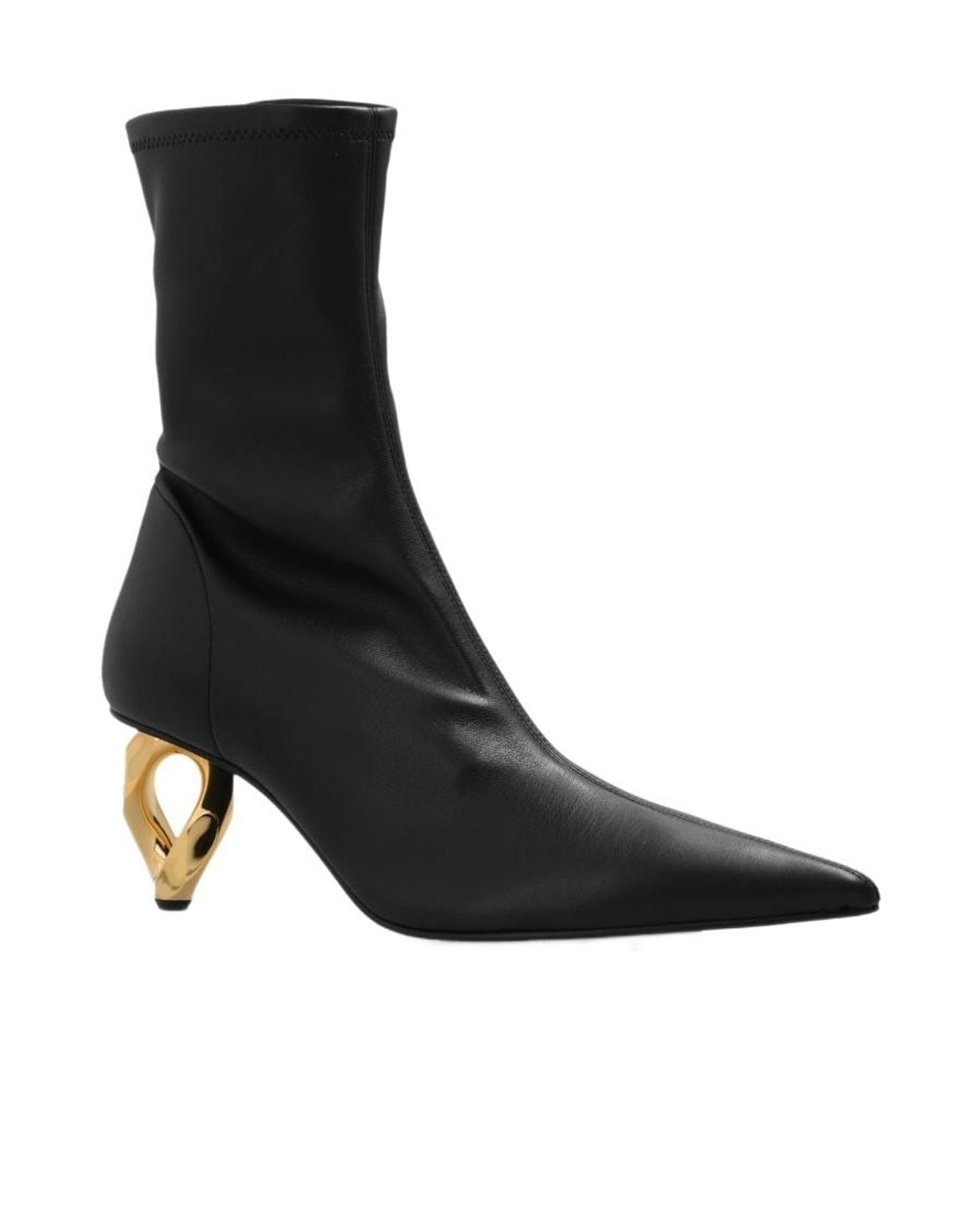 J.W. Anderson Black Jw Anderson Pointed-Toe Heeled Ankle Boots