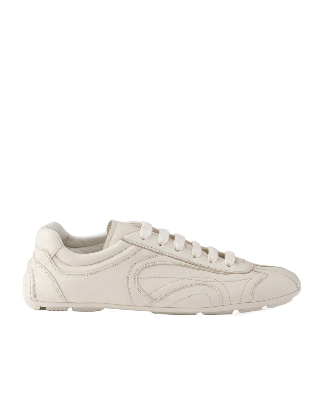 Prada White Nappa Leather Montecarlo Re-Edition 2005 Sneakers