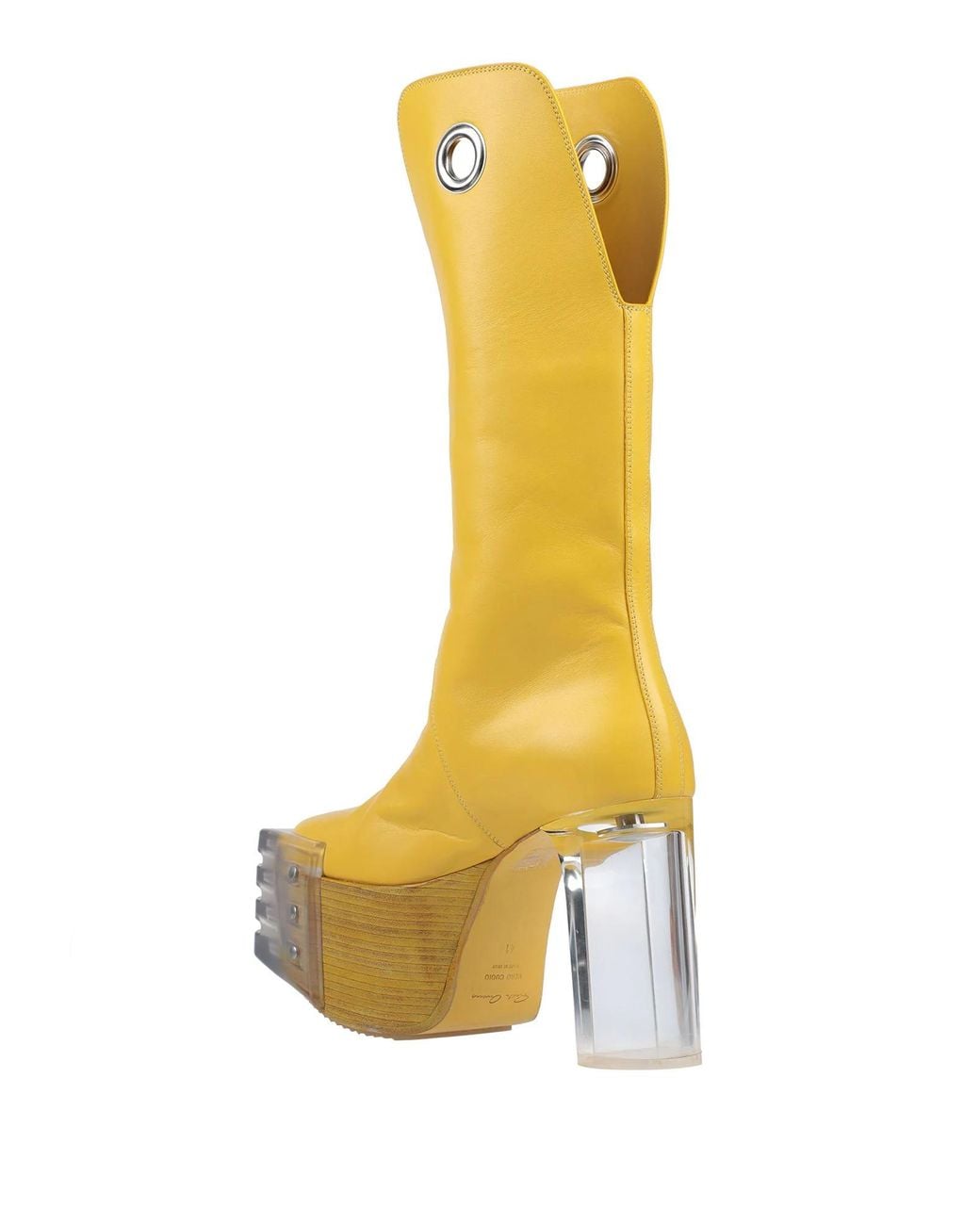 Rick Owens White Minimalist Leather Ankle Boots