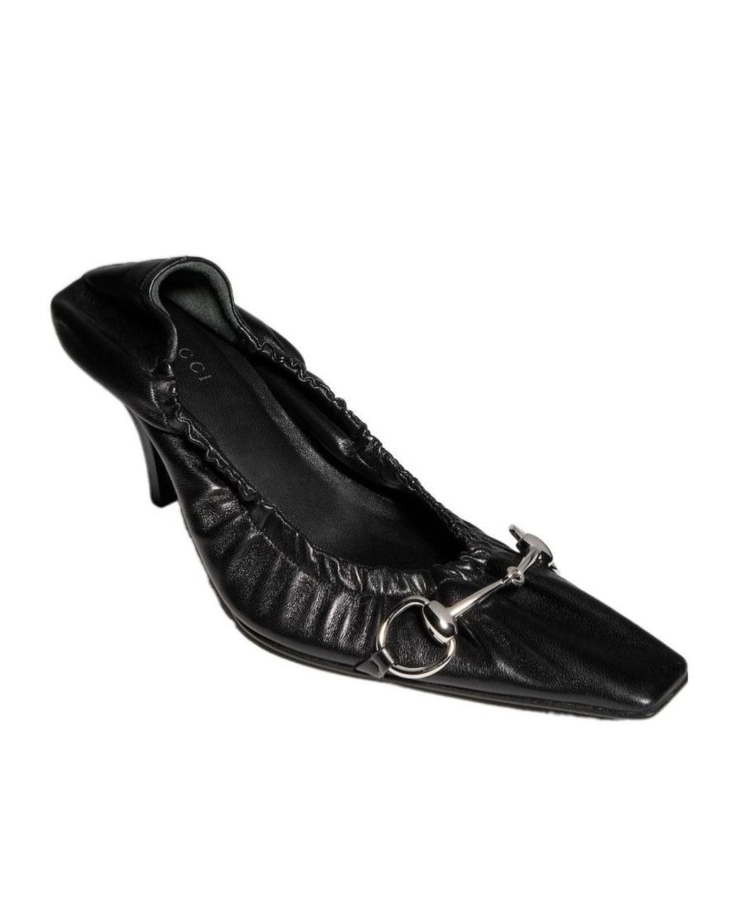 Gucci Black Vittoria Pump With Elastic