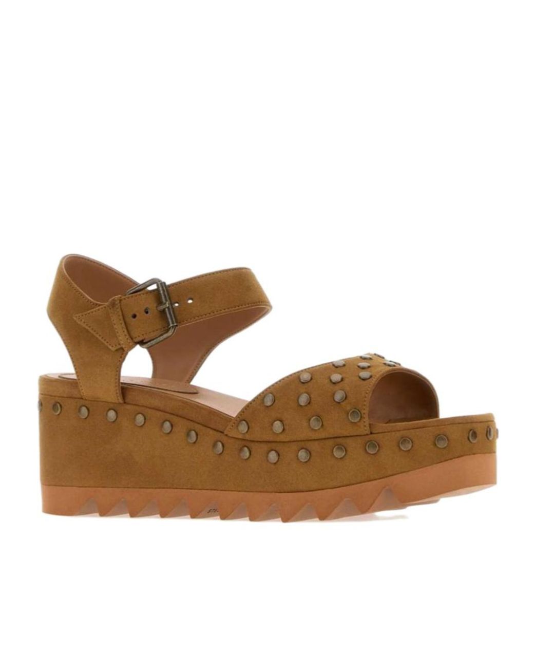 Stella McCartney Brown Ankle Strap Platform Sandals