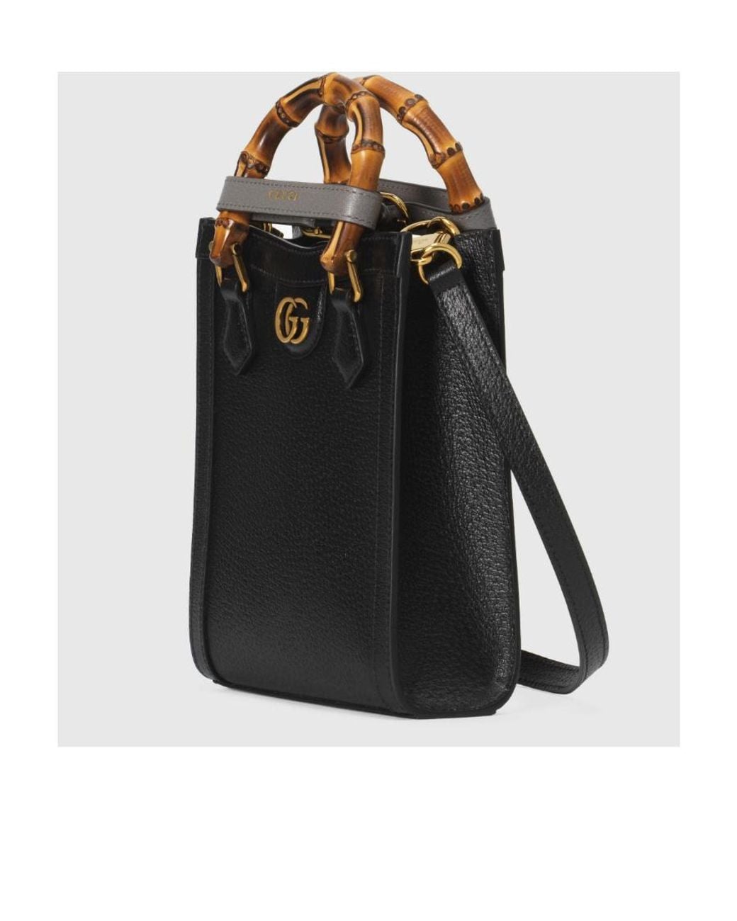 Gucci Black Mini Diana Tote Bag