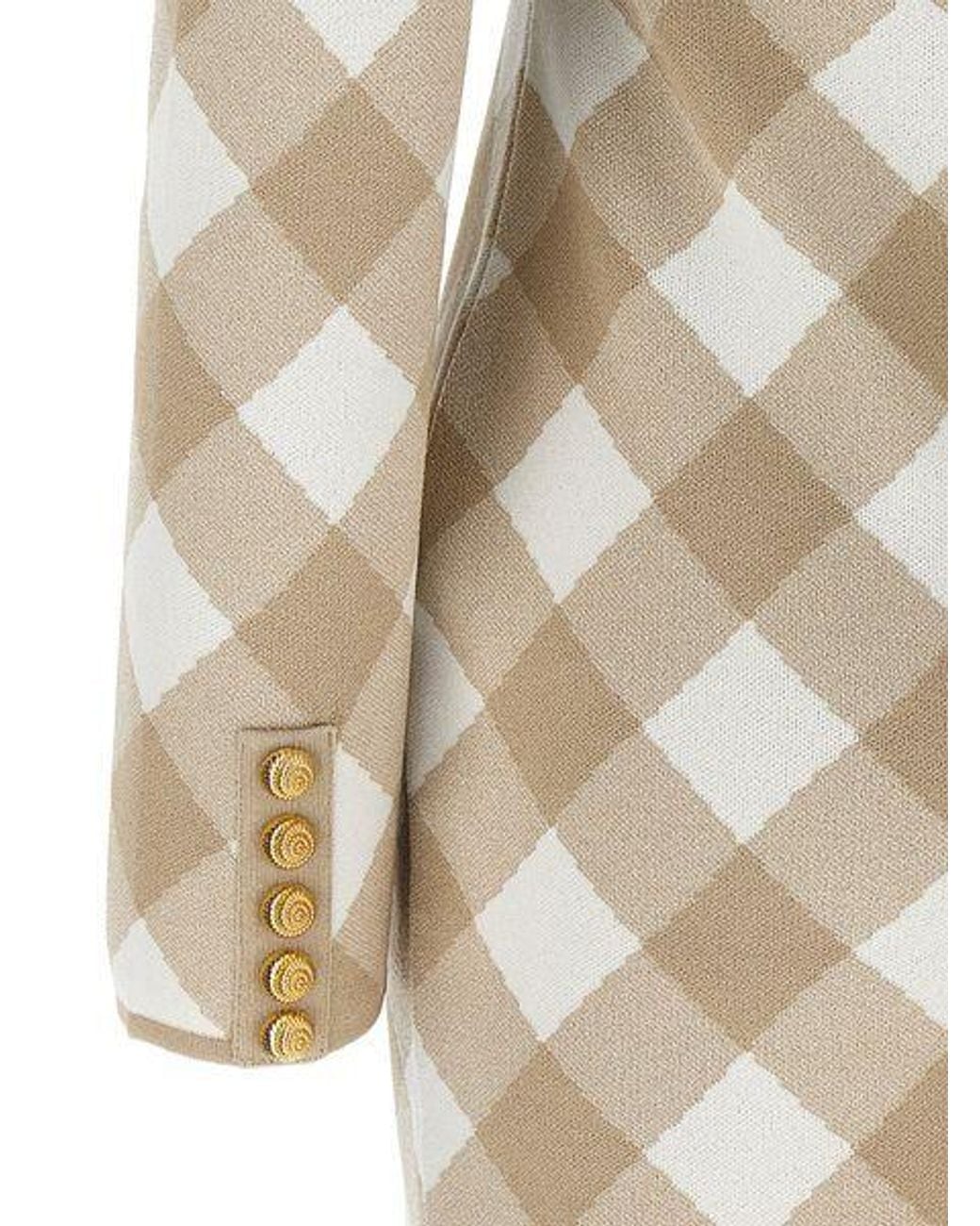Balmain Natural Vichy Dress