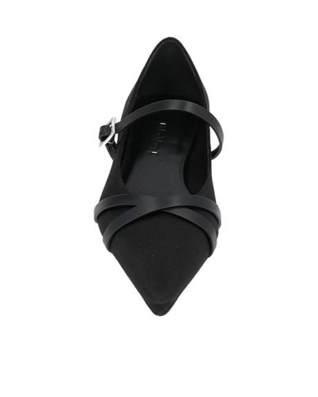 Max Mara Black Minimalist Mary Jane Flats