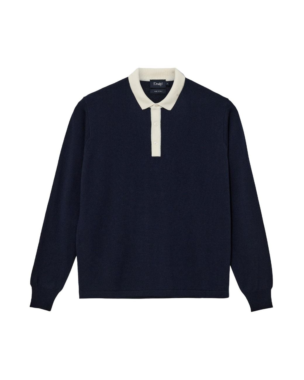 Drake's Blue Long-Sleeved Sweater for men