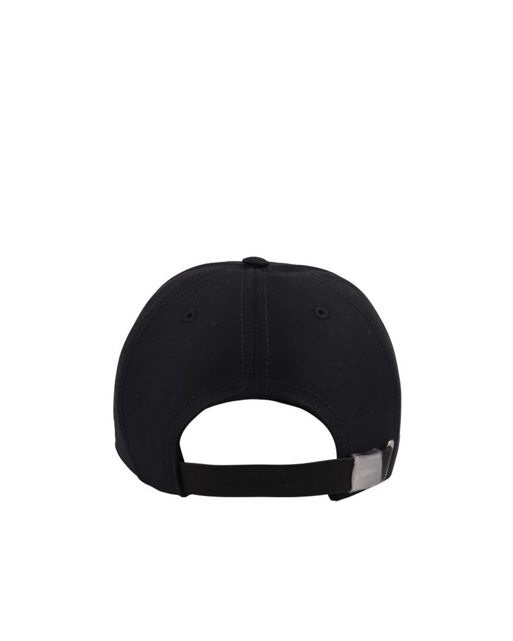McQueen Black Seal-Embroidered Cotton Baseball Cap for men