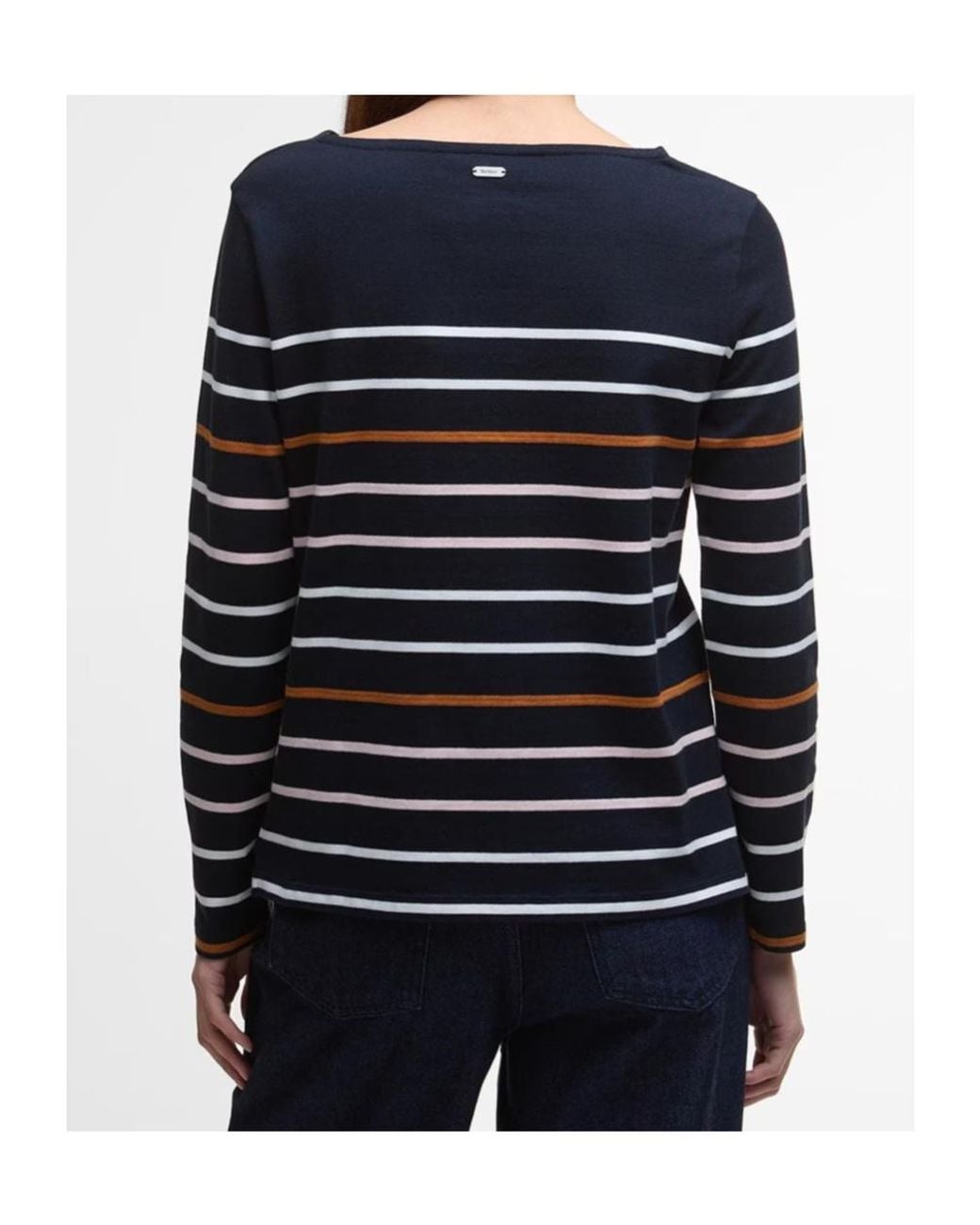 Barbour Blue Hawkins Striped Long Sleeved Top