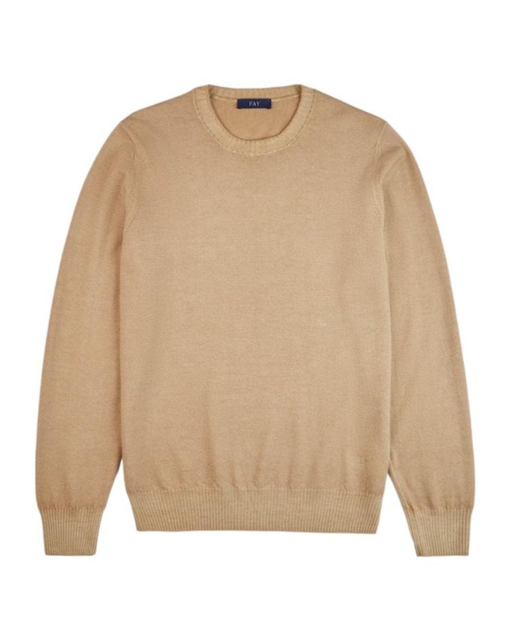 Fay Natural Crew Neck Sweater for men