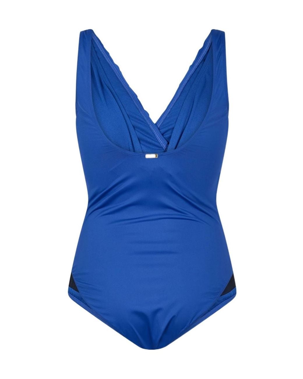 Ralph Lauren Blue Ruffle-Trim One-Piece