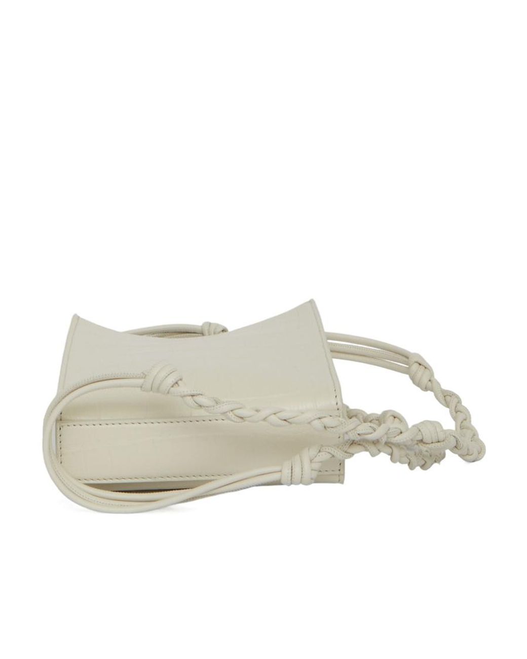 Jil Sander Natural Logo Embossed Crossbody Bag