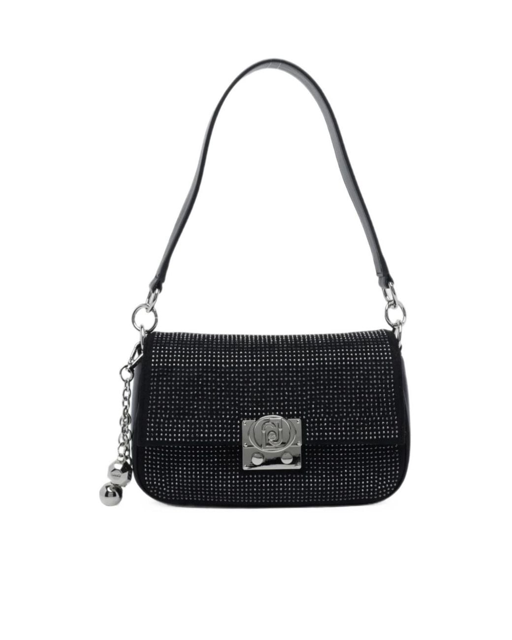 Liu Jo Black Studded Chain Shoulder Bag