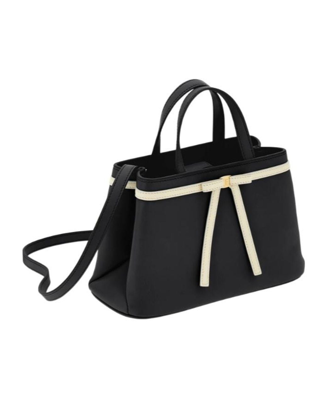 Ferragamo Black Ferragamo Bow Detail Mini Top Handle Bag