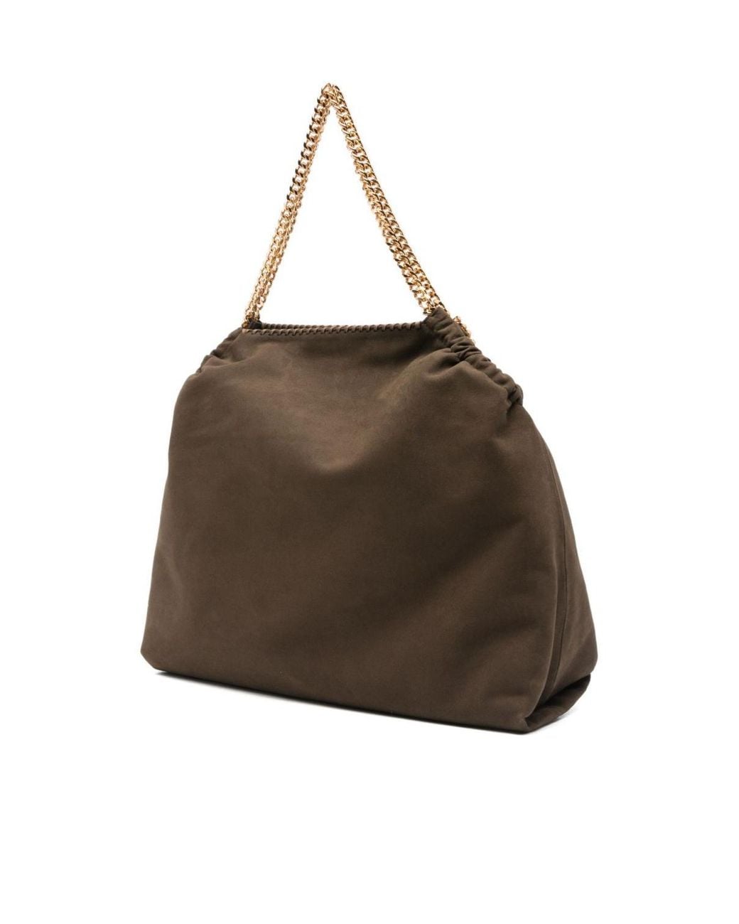 Stella McCartney Brown Falabella Chain-Link Shoulder Bag