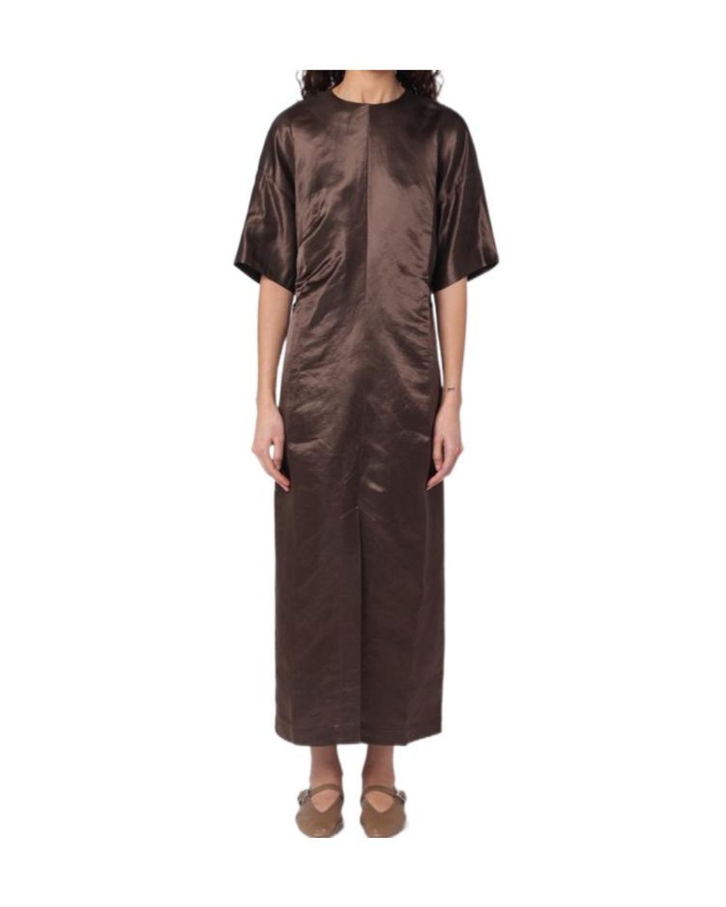 Loulou de Saison Brown Round-Neck Dress
