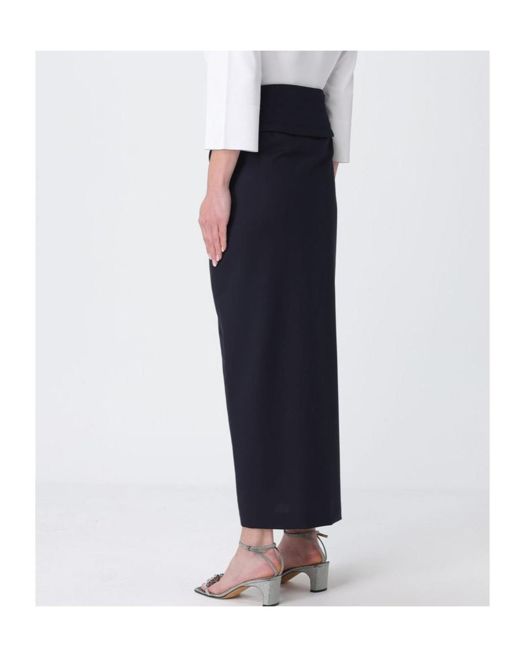 Emporio Armani Blue Slit Skirt