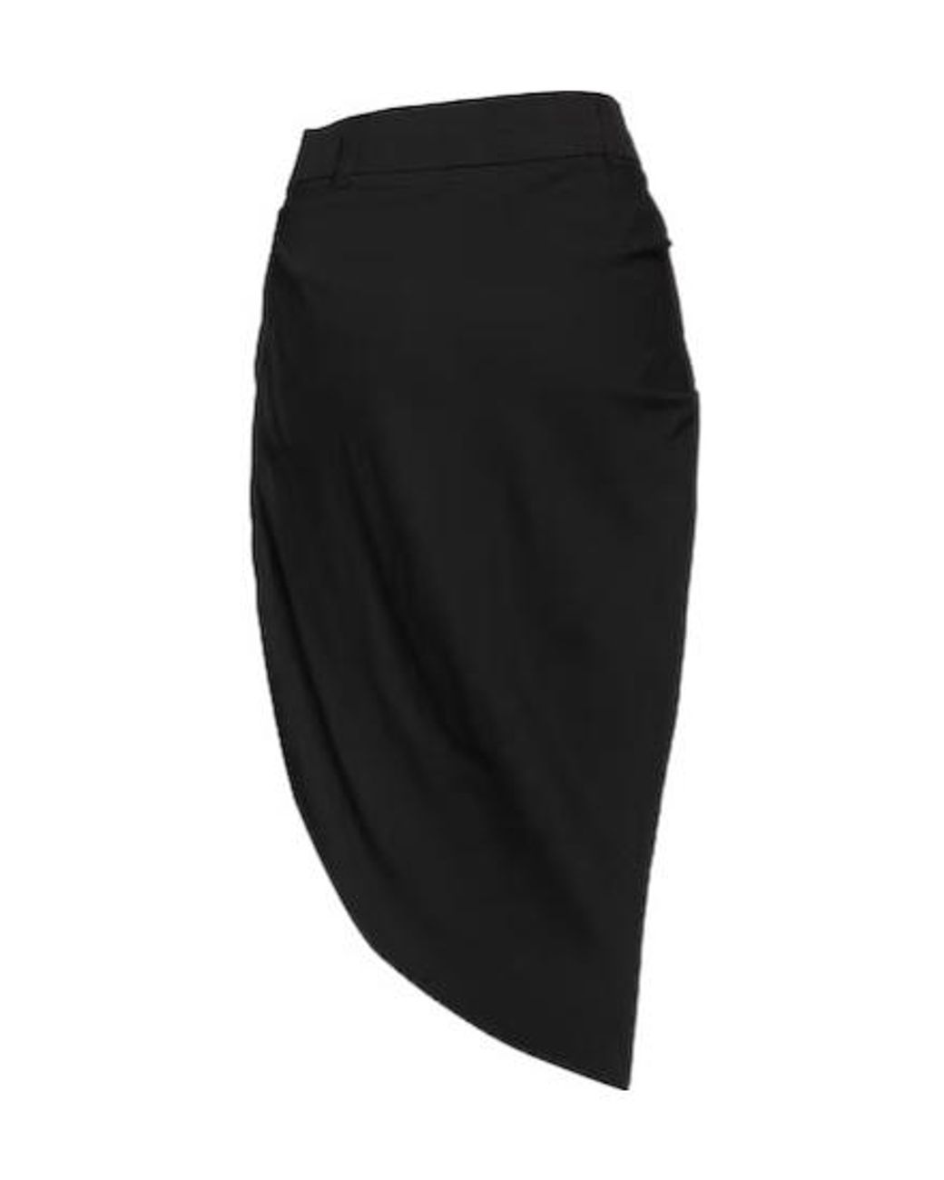 Jacquemus Black Pocketless Asymmetrical Skirt