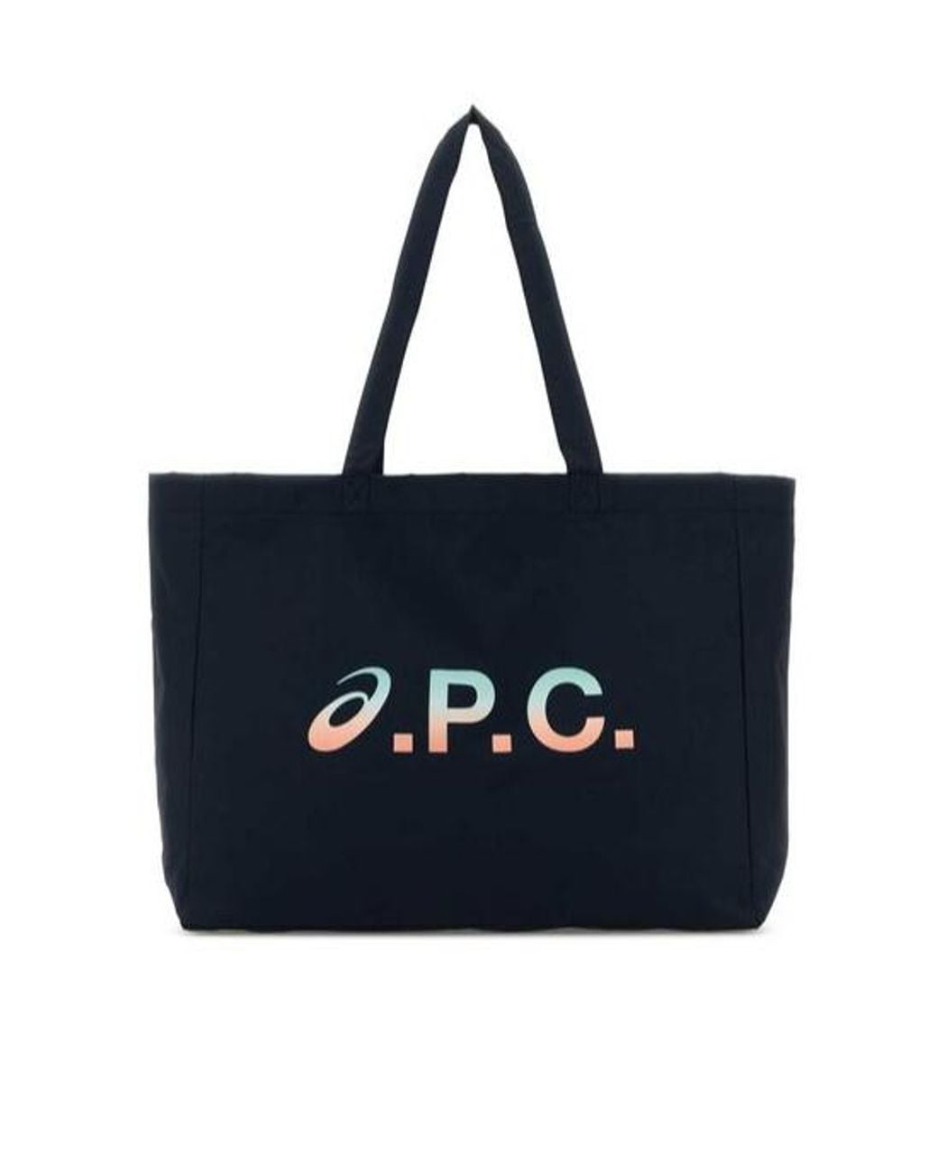 A.P.C. Black Logo-Print Top Handle Bag for men