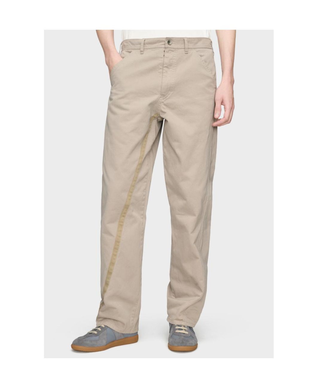 Maison Margiela Natural Cotton Trousers for men