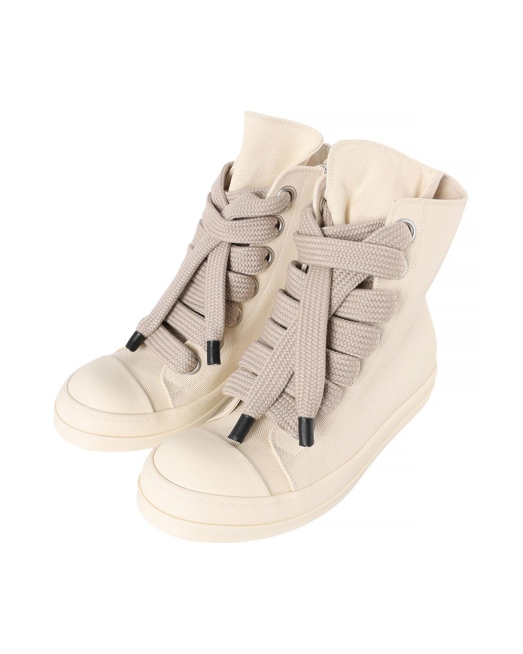 Rick Owens Natural Lace-Up High-Top Casual Shoes for men