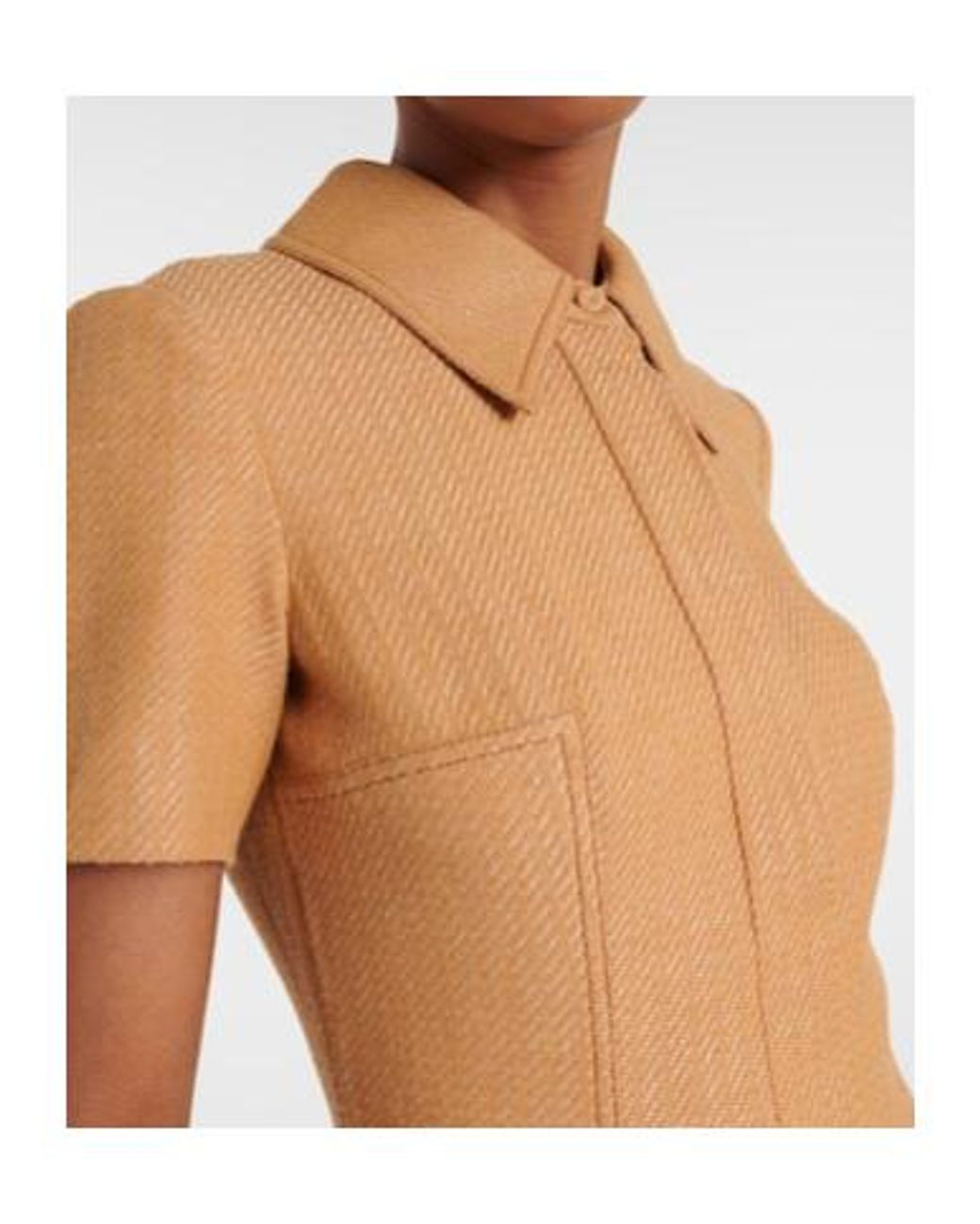Emilia Wickstead Natural Jody Cotton And Linen Blend Dress