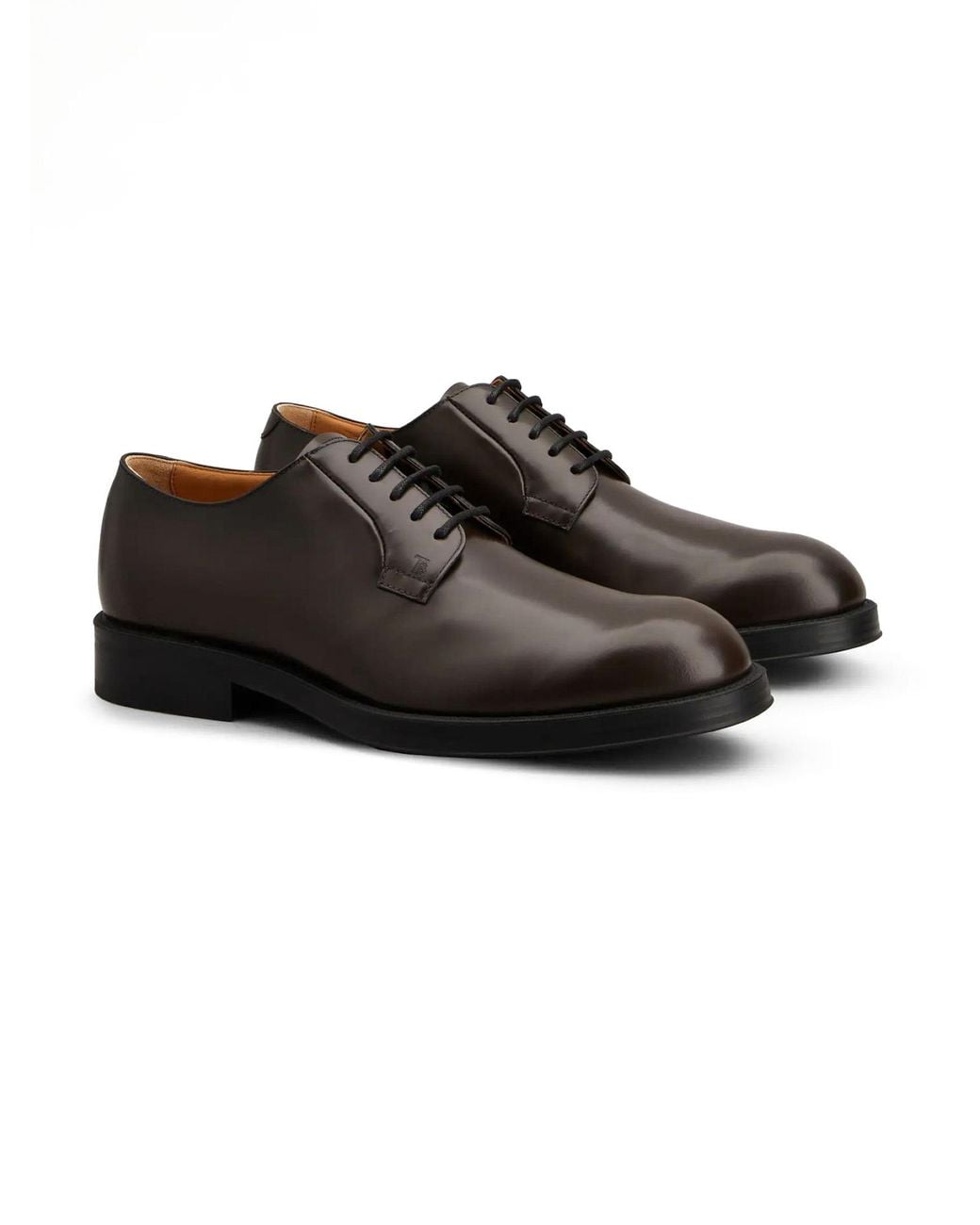 Tod's Brown Hand-Stitched Derby Shoes for men