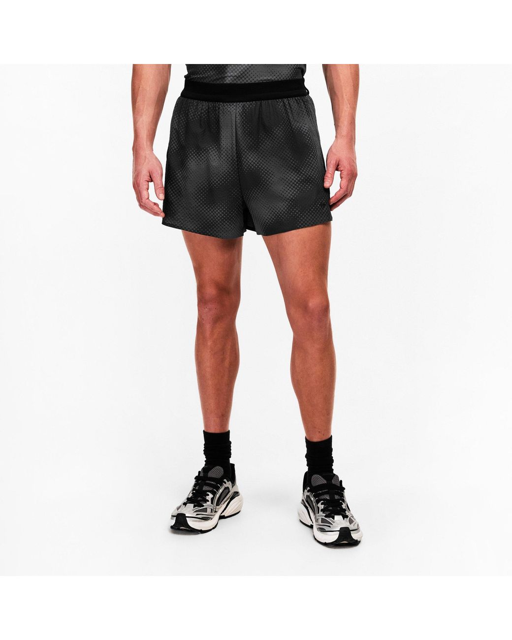 Represent Gray Elastic Waistband Athletic Shorts for men