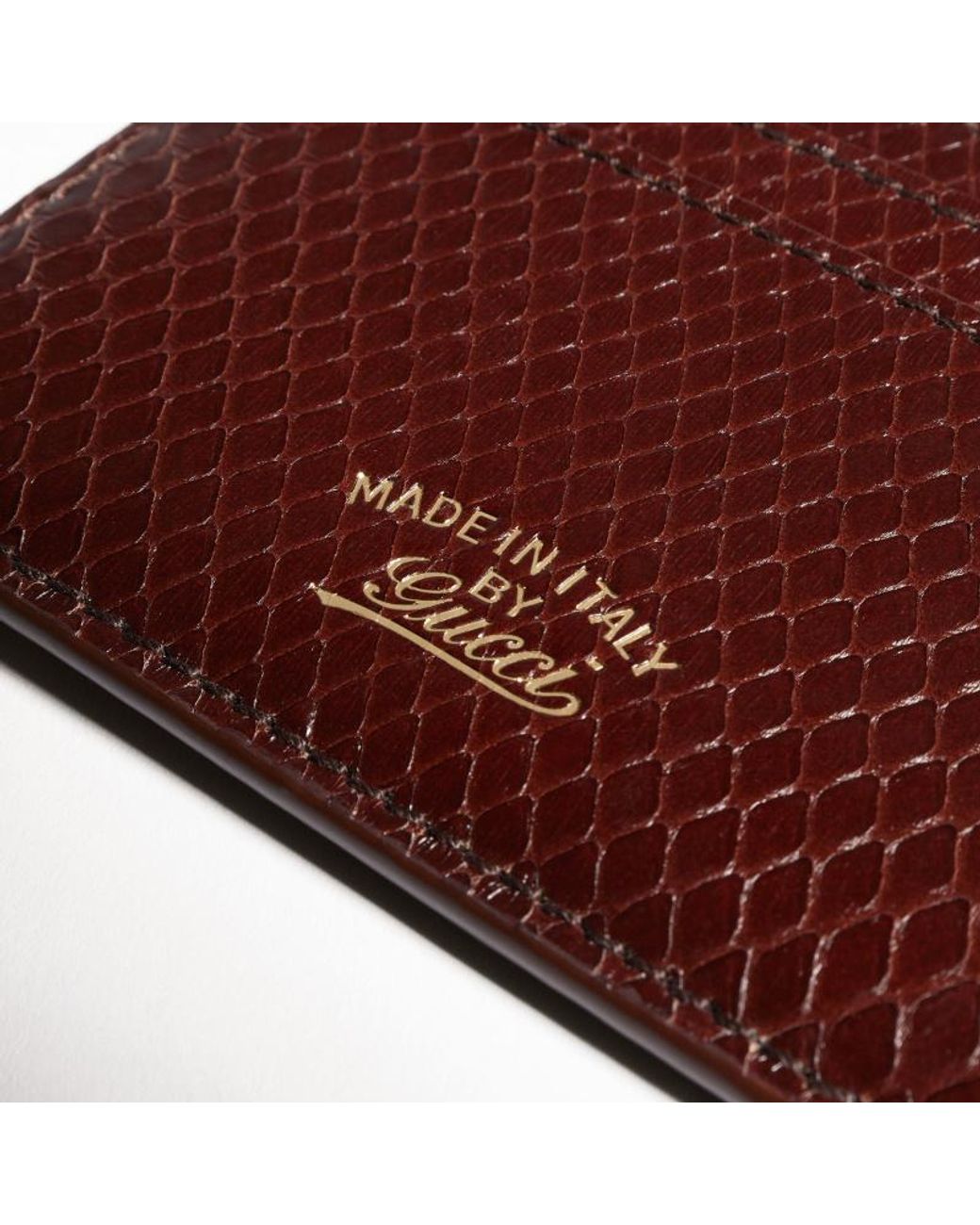 Gucci Purple Lira Python Card Case for men
