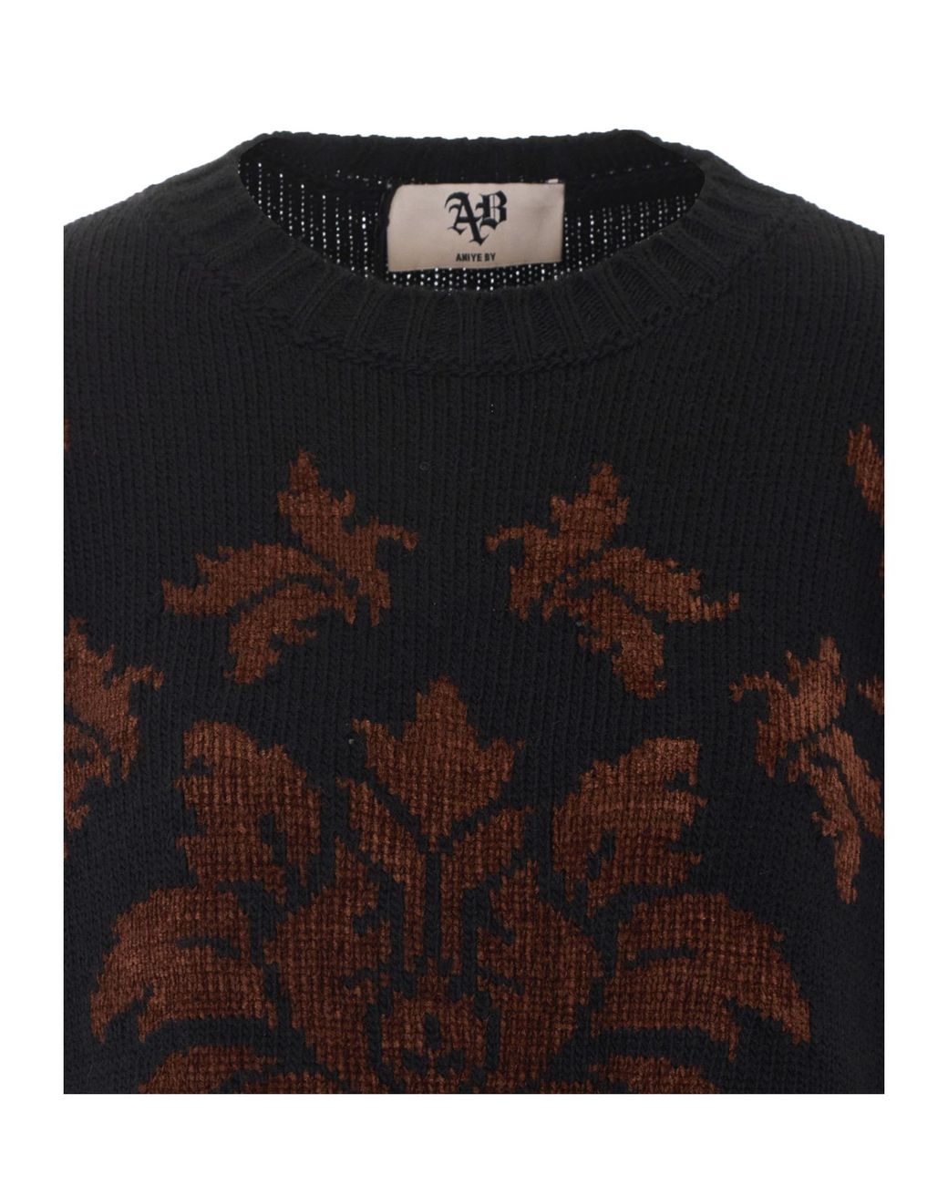 Aniye By Black Tulan Jacquard Knitted Sweater