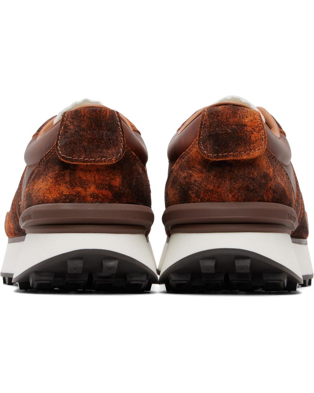 Lanvin Brown Color-Block Sneakers for men