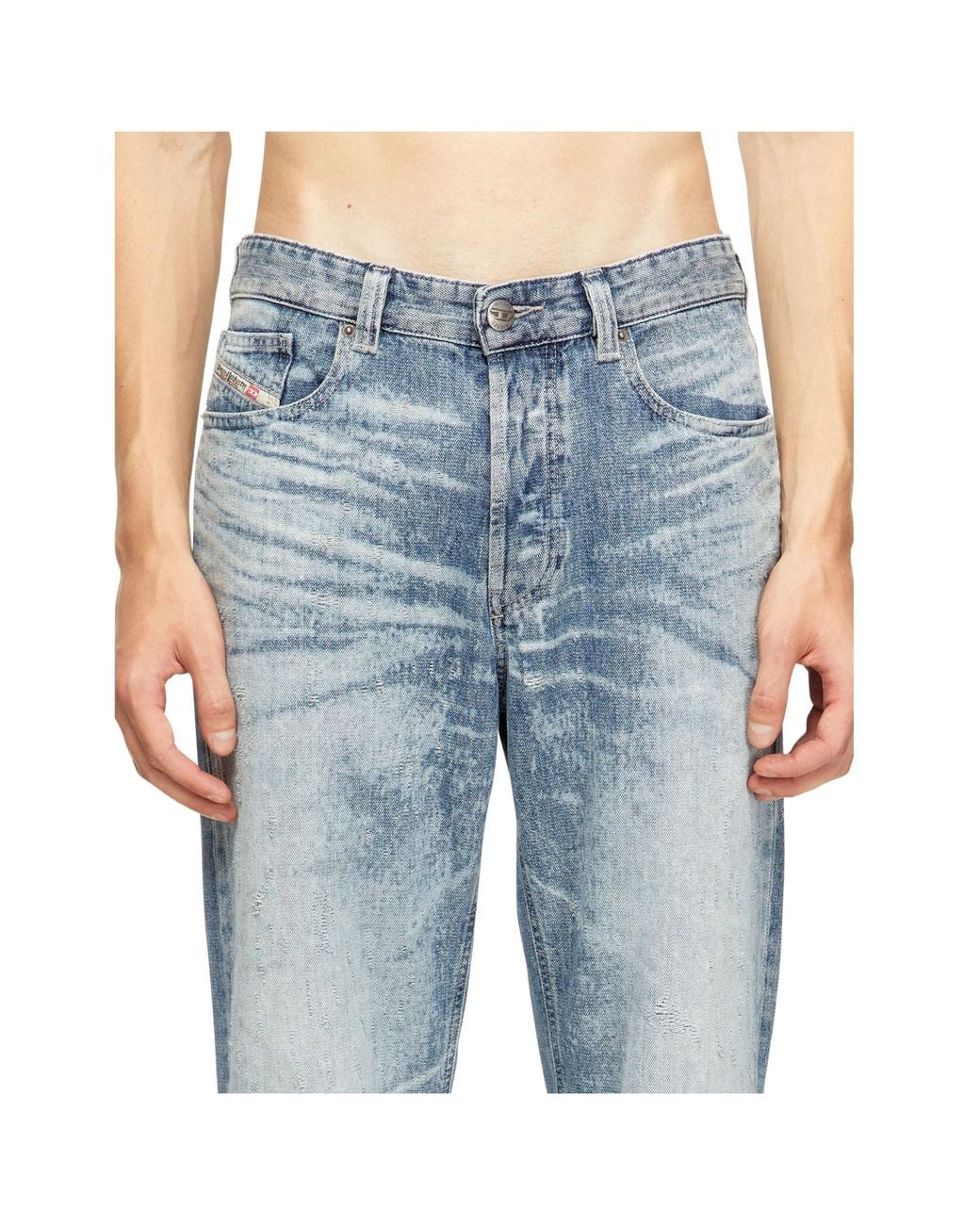 DIESEL Blue 2024 D-Macs Straight-Leg Jeans for men