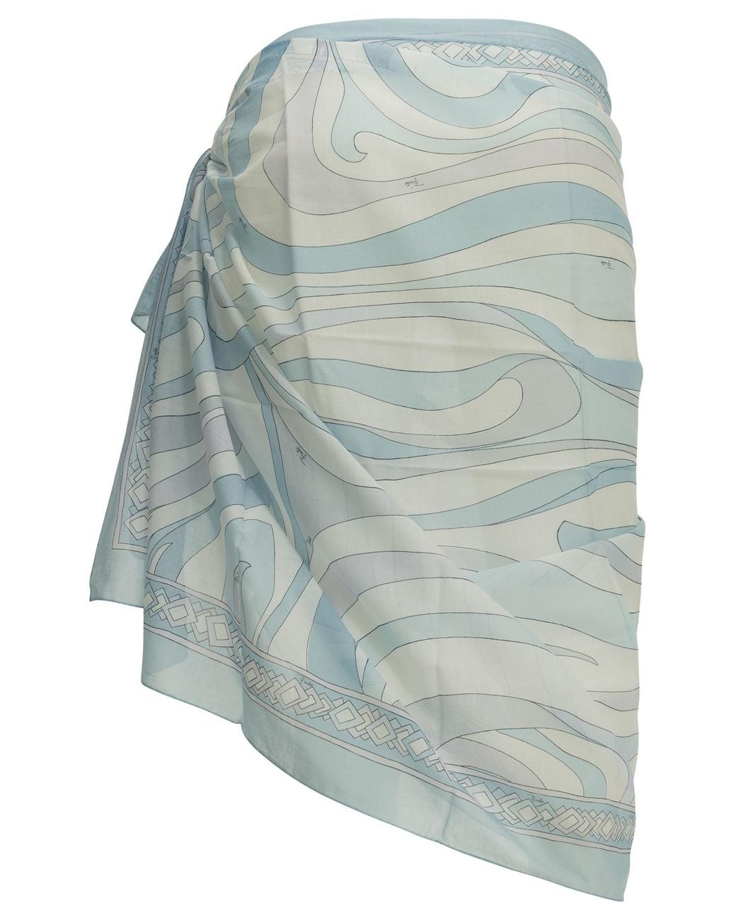 Emilio Pucci Blue Pucci Marmo-Print Self-Tied Sarong