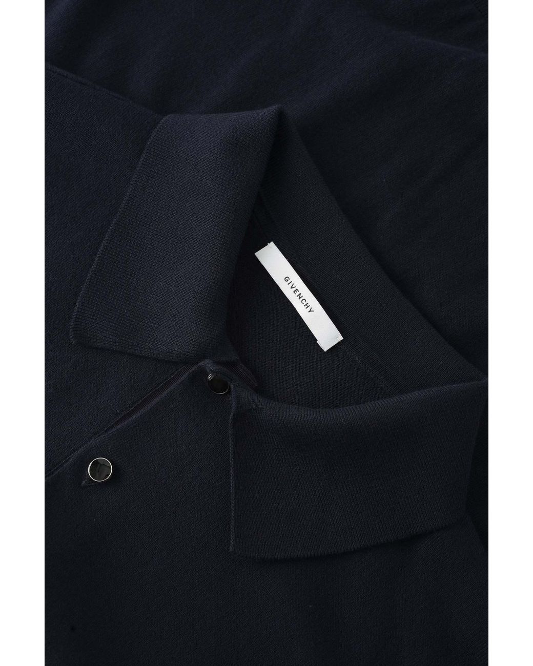 Givenchy Blue Knit Short-Sleeve Polo Shirt for men