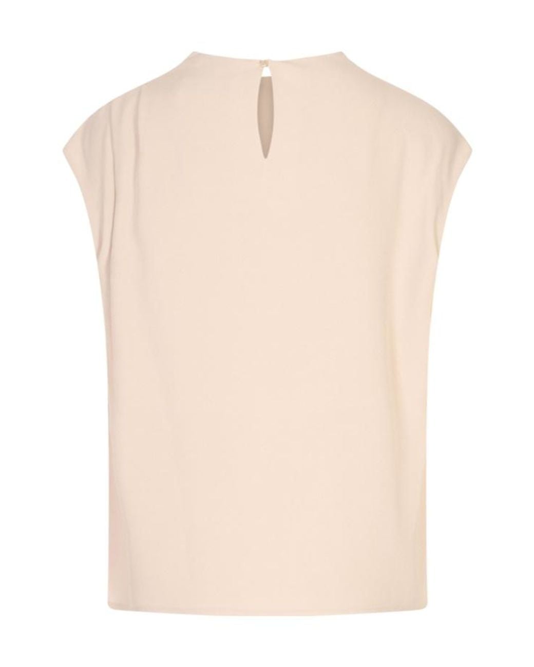 Agnona Natural Draped Sleeveless Top