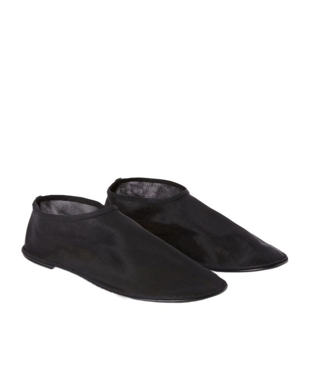The Row Black Sock Flat Shoes