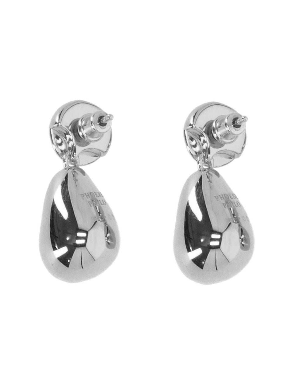 Phoebe Philo White Double Ball Earrings