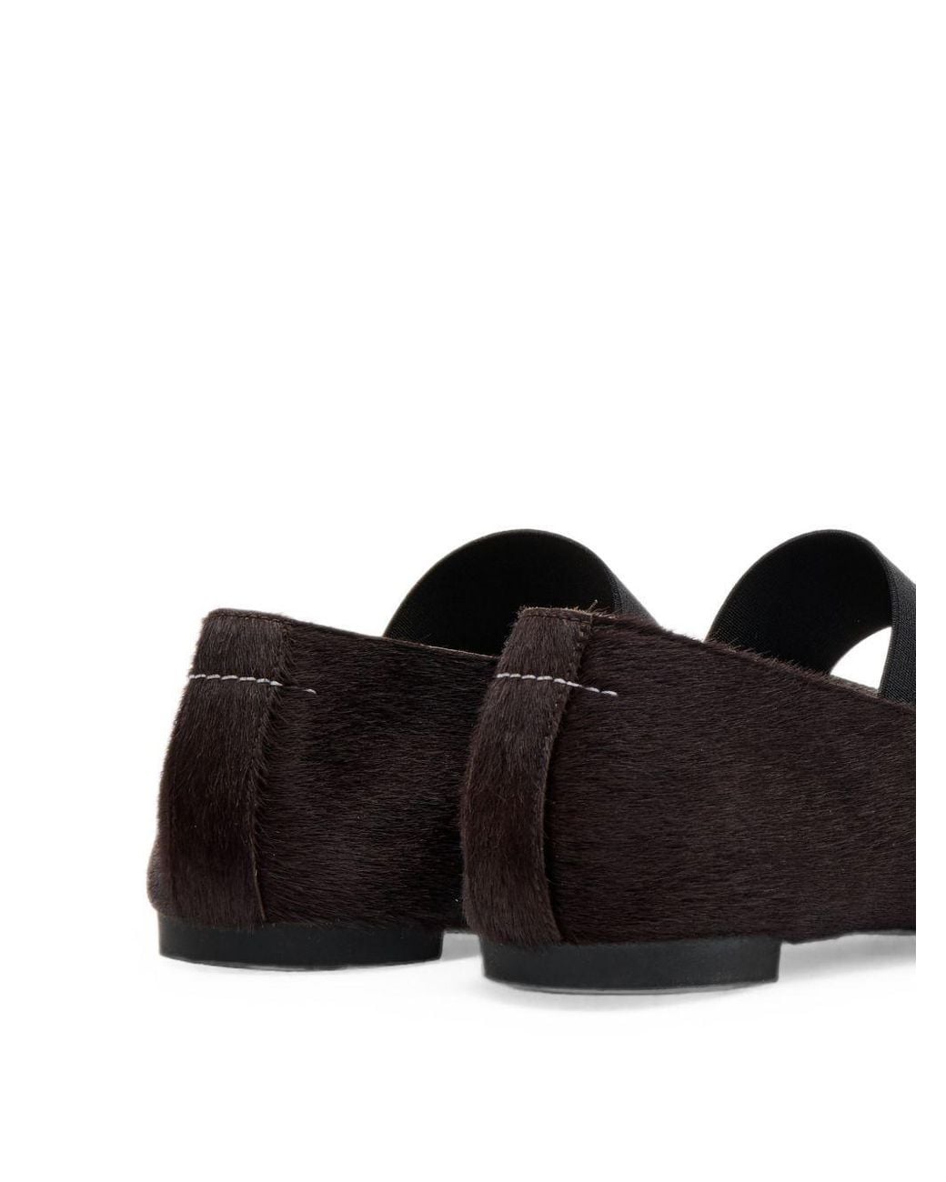 MM6 by Maison Margiela Black Anatomic Elastic Ballet Flats