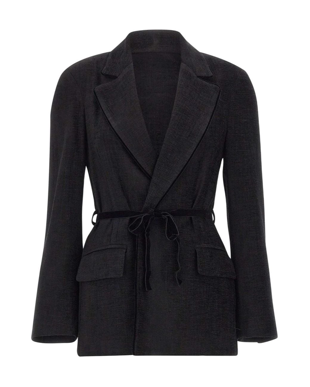 Kaos Blue Tie-Waist Blazer