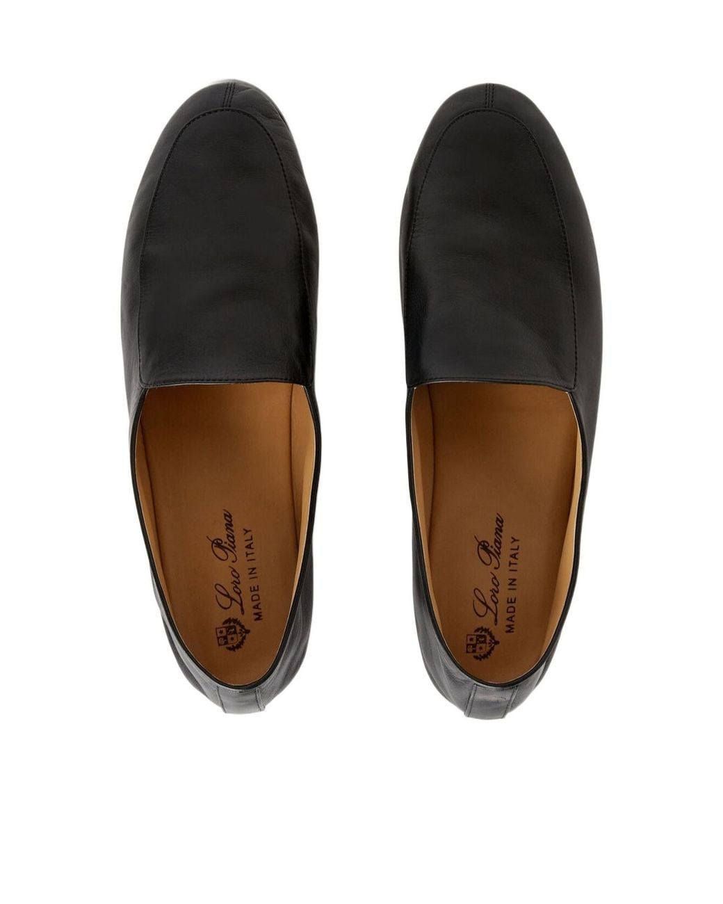 Loro Piana Black Anton Lambskin Loafers for men