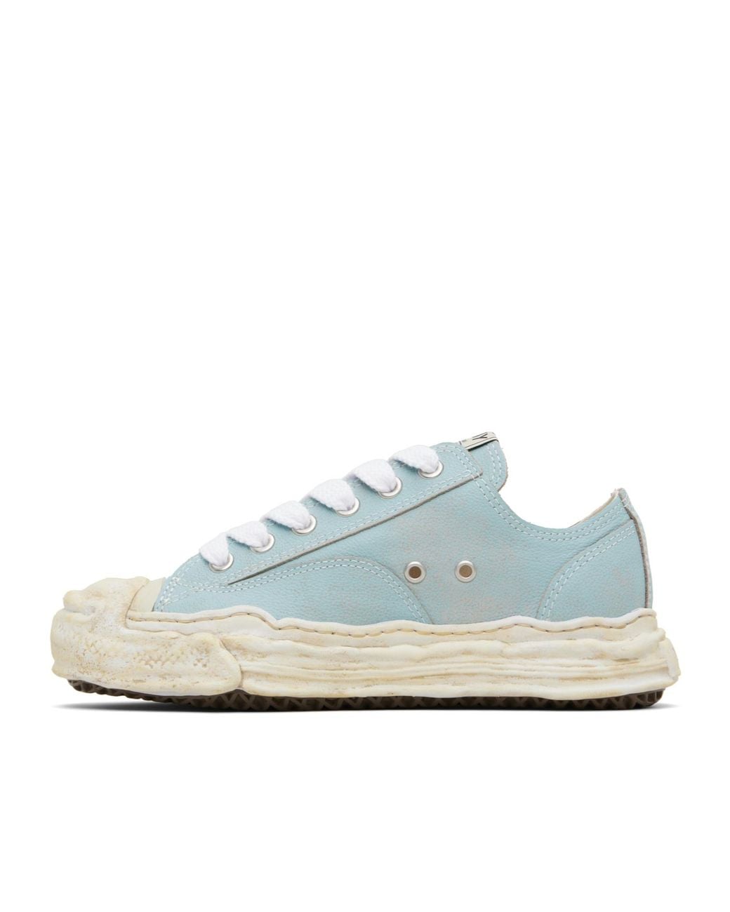 Maison Mihara Yasuhiro Blue 'Hank' Og Sole Shrink Leather Low-Top Sneakers for men