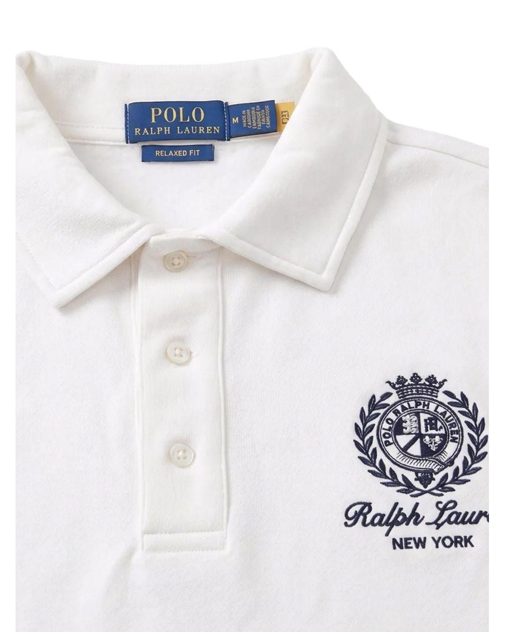Polo Ralph Lauren White Logo-Embroidered Polo Shirt for men